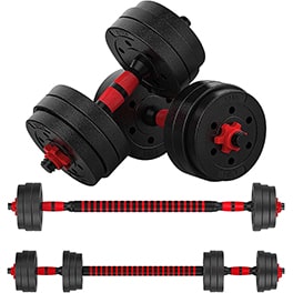 Set 2 mancuernas ajustables con barra 25 kg